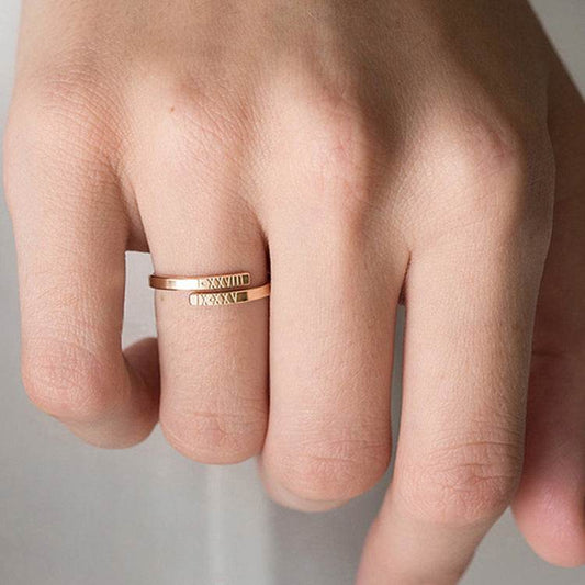 Personalized Name Ring Custom Double Name Ring Engraving Nameplate Ring - P12 Hub Europe