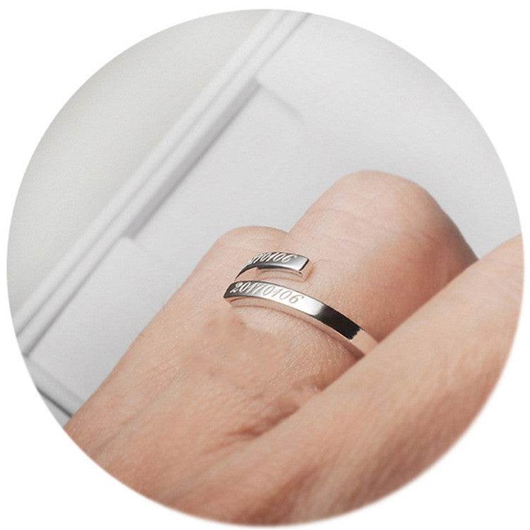 Personalized Name Ring Custom Double Name Ring Engraving Nameplate Ring - P12 Hub Europe