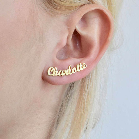 DIY custom English letter name earrings personalized custom earrings holiday gift - P12 Hub Europe