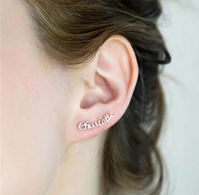 DIY custom English letter name earrings personalized custom earrings holiday gift - P12 Hub Europe