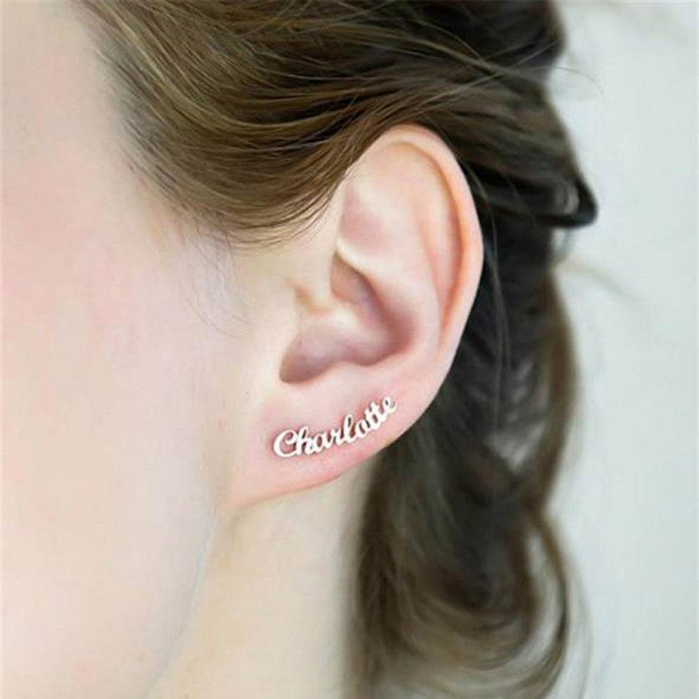 DIY custom English letter name earrings personalized custom earrings holiday gift - P12 Hub Europe