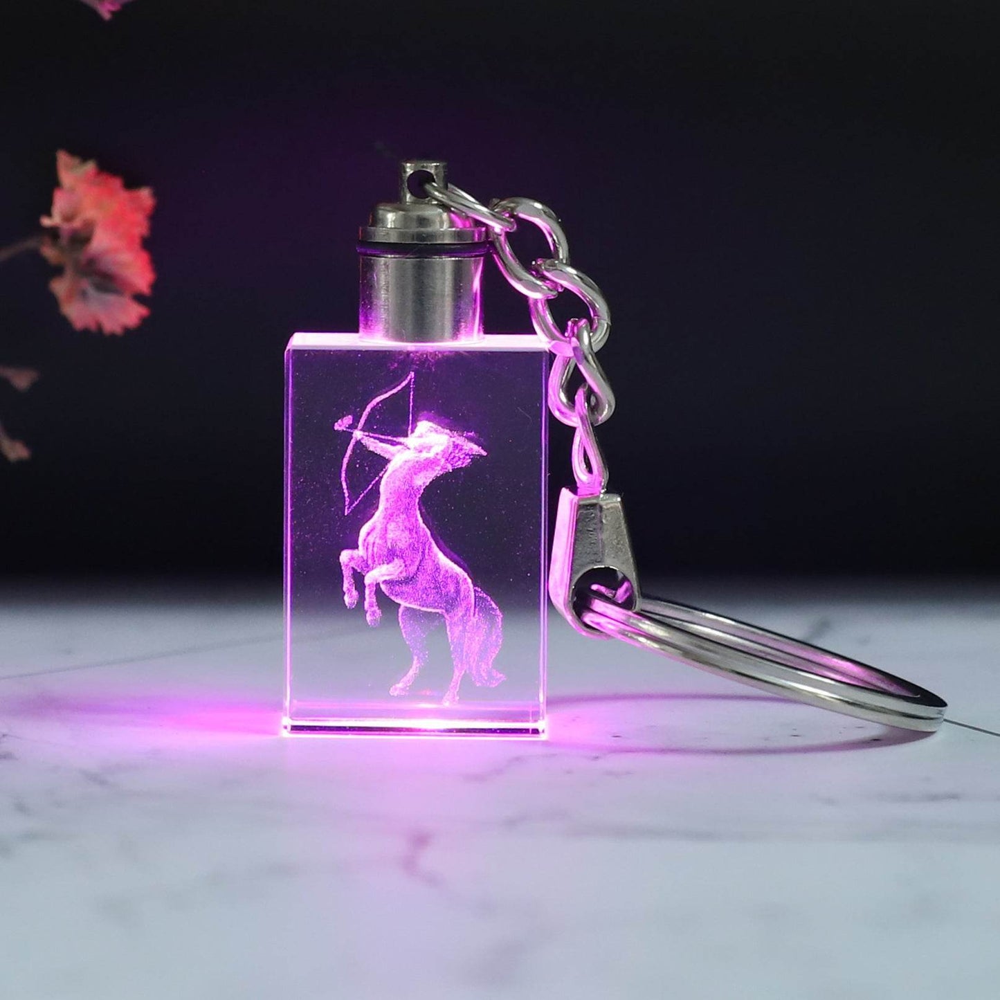 Custom Crystle Kyechain Colorful Lamp Logo Words or Photo - P12 Hub Europe