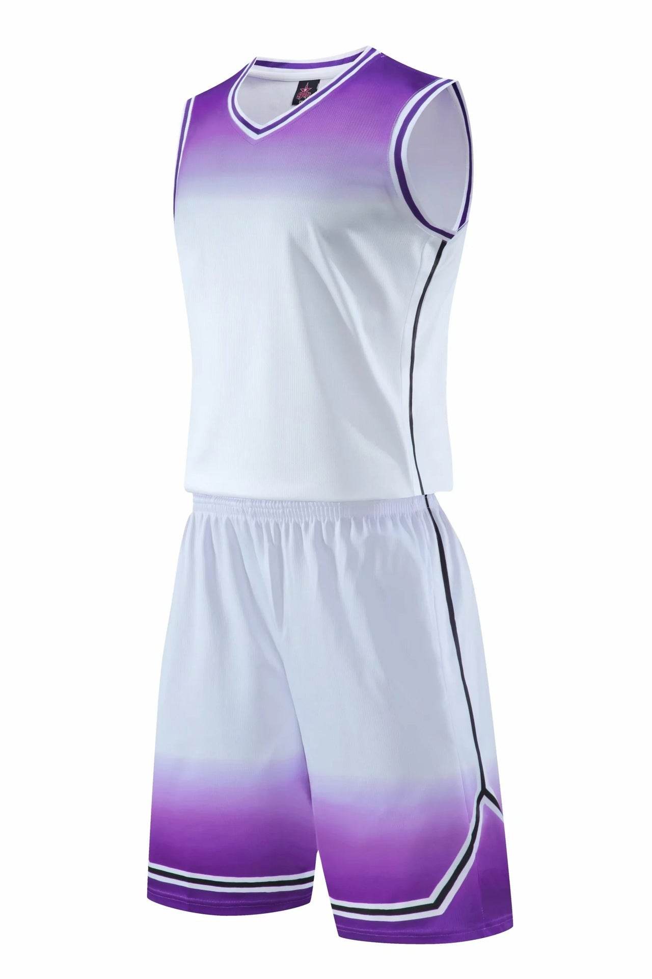 Gradient Basketball Uniform Sports Suit Children Adult Sweat-Absorbent Basketball Uniform - P12 Hub Europe