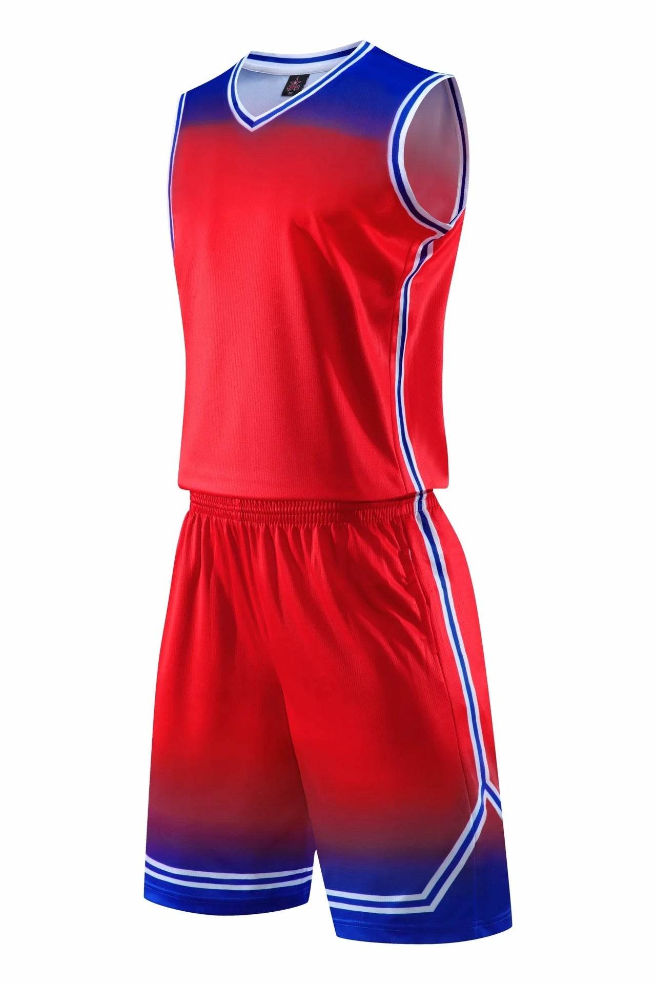 Gradient Basketball Uniform Sports Suit Children Adult Sweat-Absorbent Basketball Uniform - P12 Hub Europe