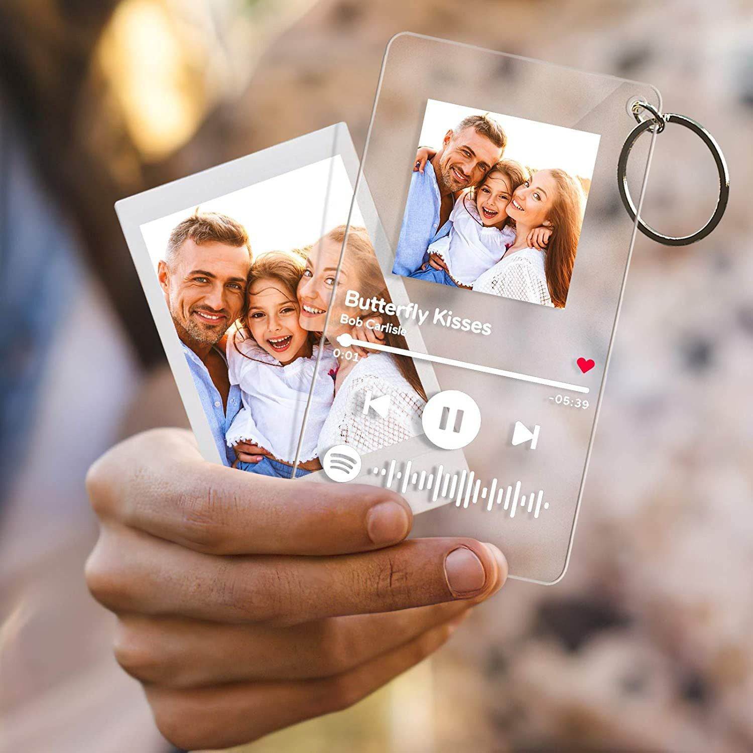 Personalize Acrylic Keychain Desktop Customize album cover Music Plaque Photo Keychain - P12 Hub Europe