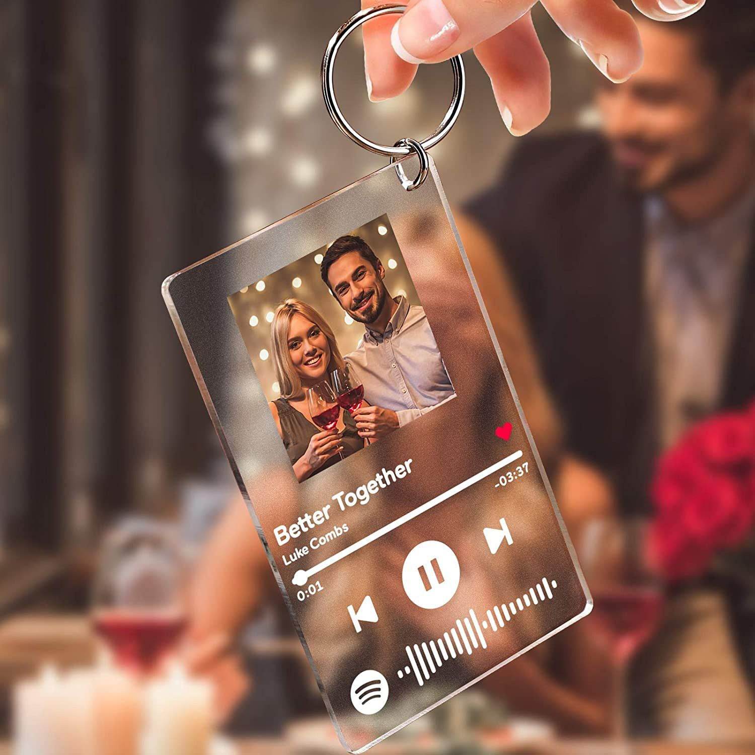 Personalize Acrylic Keychain Desktop Customize album cover Music Plaque Photo Keychain - P12 Hub Europe