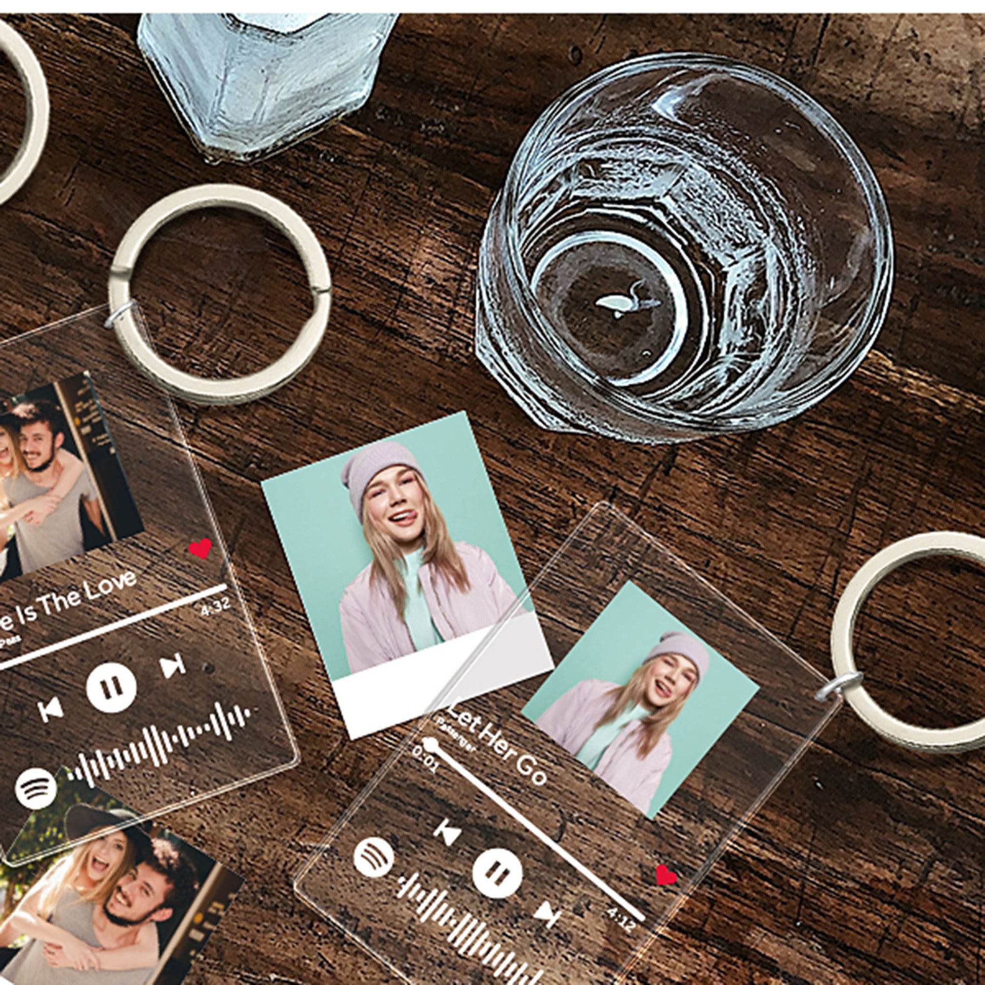 Personalize Acrylic Keychain Desktop Customize album cover Music Plaque Photo Keychain - P12 Hub Europe