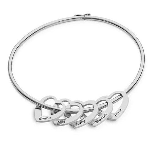 Sterling Silver Bracelet Love Heart Shape - P12 Hub Europe