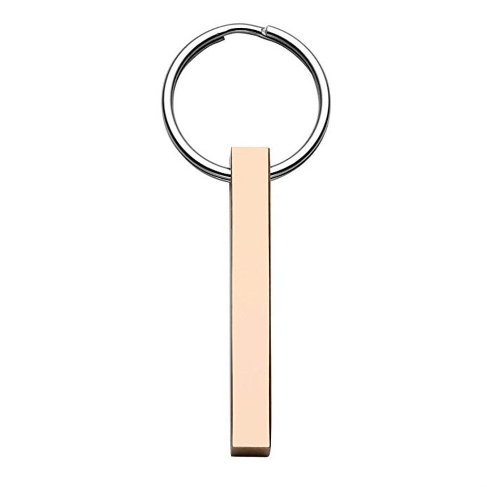 Stainless Steel Cube Pillar Necklace Keychain - P12 Hub Europe