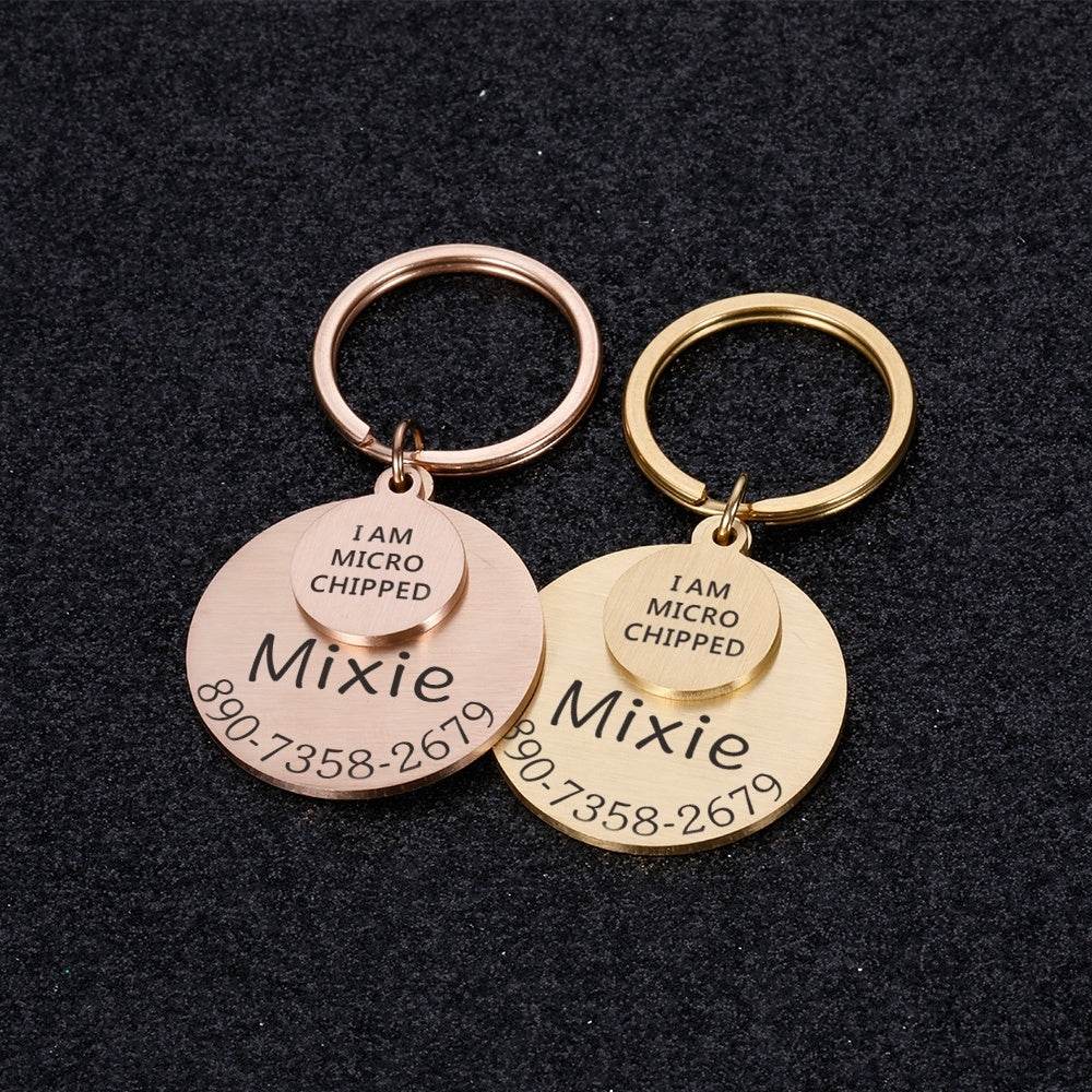 POD Pet Collar Tag Funny Keychain Dog Personalized Puppy Pet Id - P12 Hub Europe