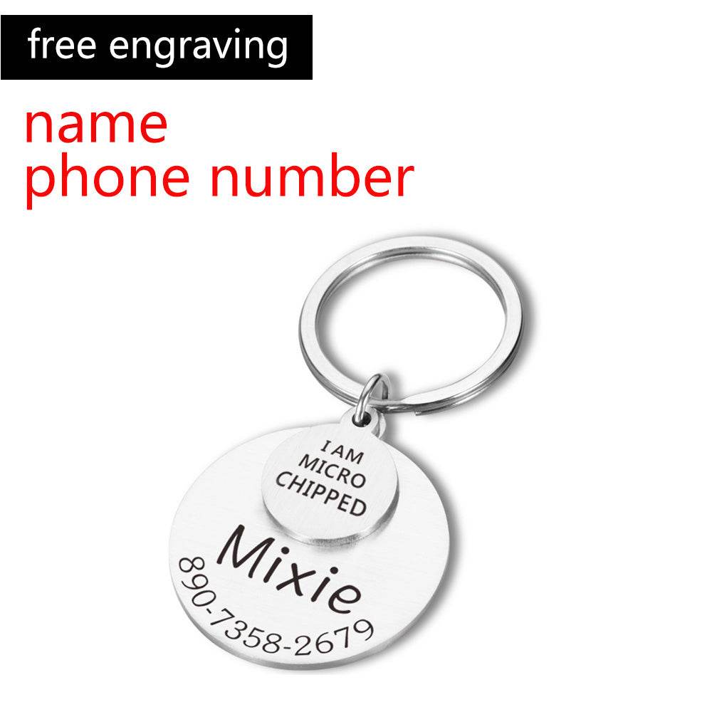 POD Pet Collar Tag Funny Keychain Dog Personalized Puppy Pet Id - P12 Hub Europe