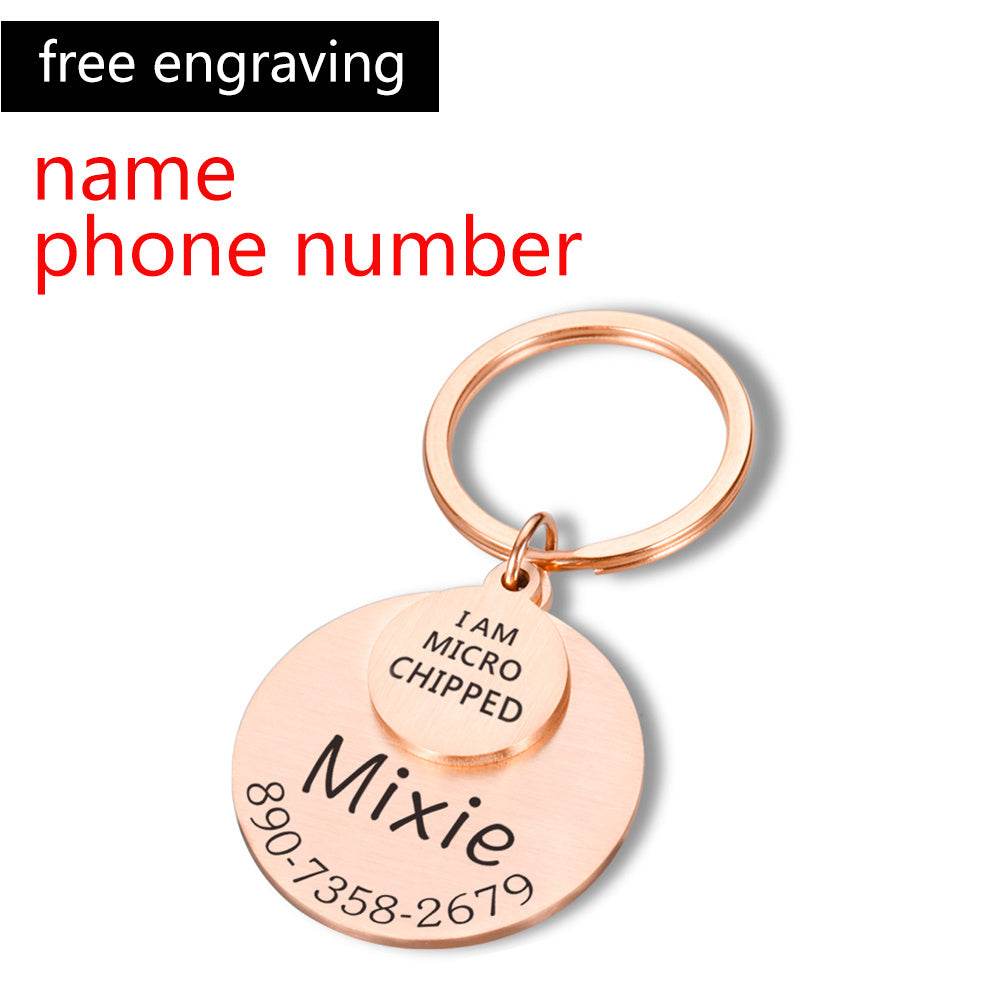 POD Pet Collar Tag Funny Keychain Dog Personalized Puppy Pet Id - P12 Hub Europe