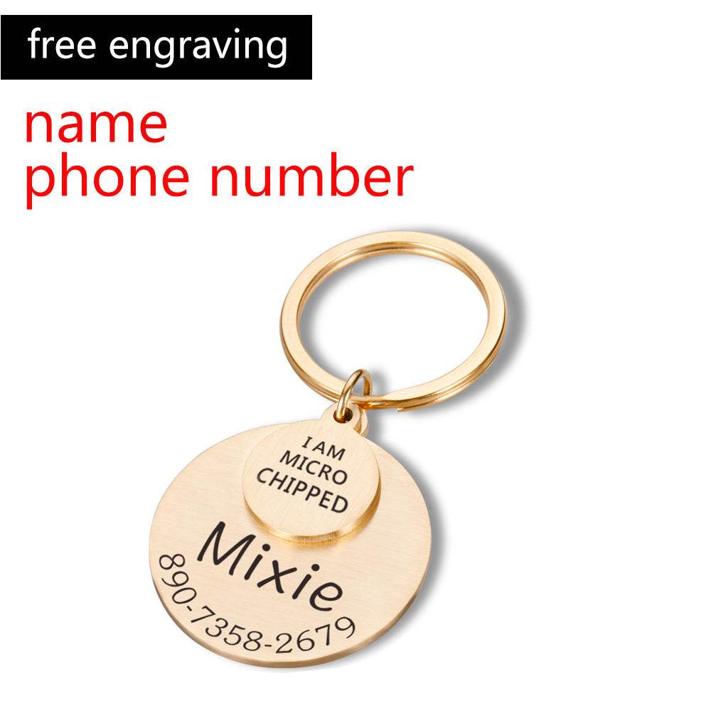 POD Pet Collar Tag Funny Keychain Dog Personalized Puppy Pet Id - P12 Hub Europe