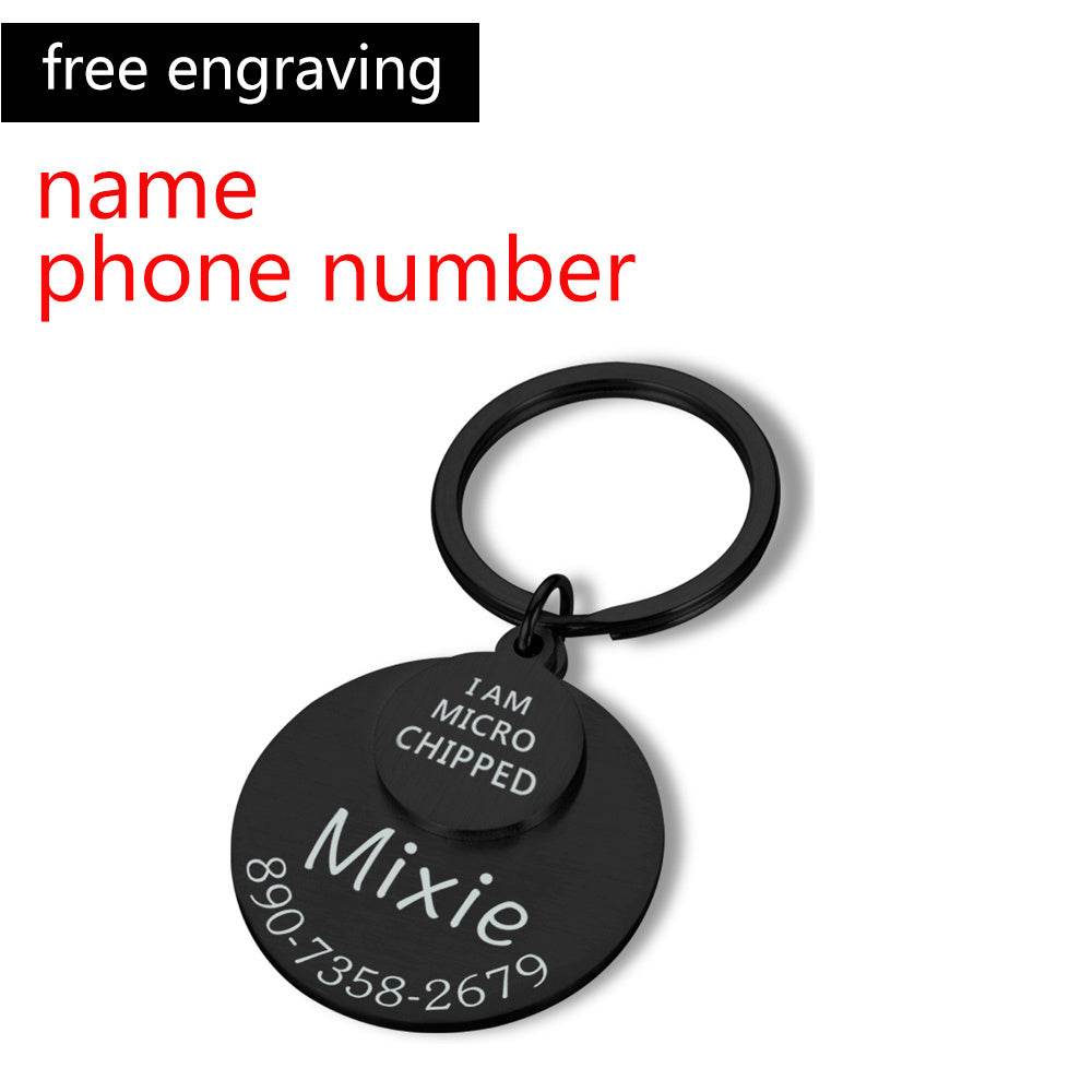 POD Pet Collar Tag Funny Keychain Dog Personalized Puppy Pet Id - P12 Hub Europe