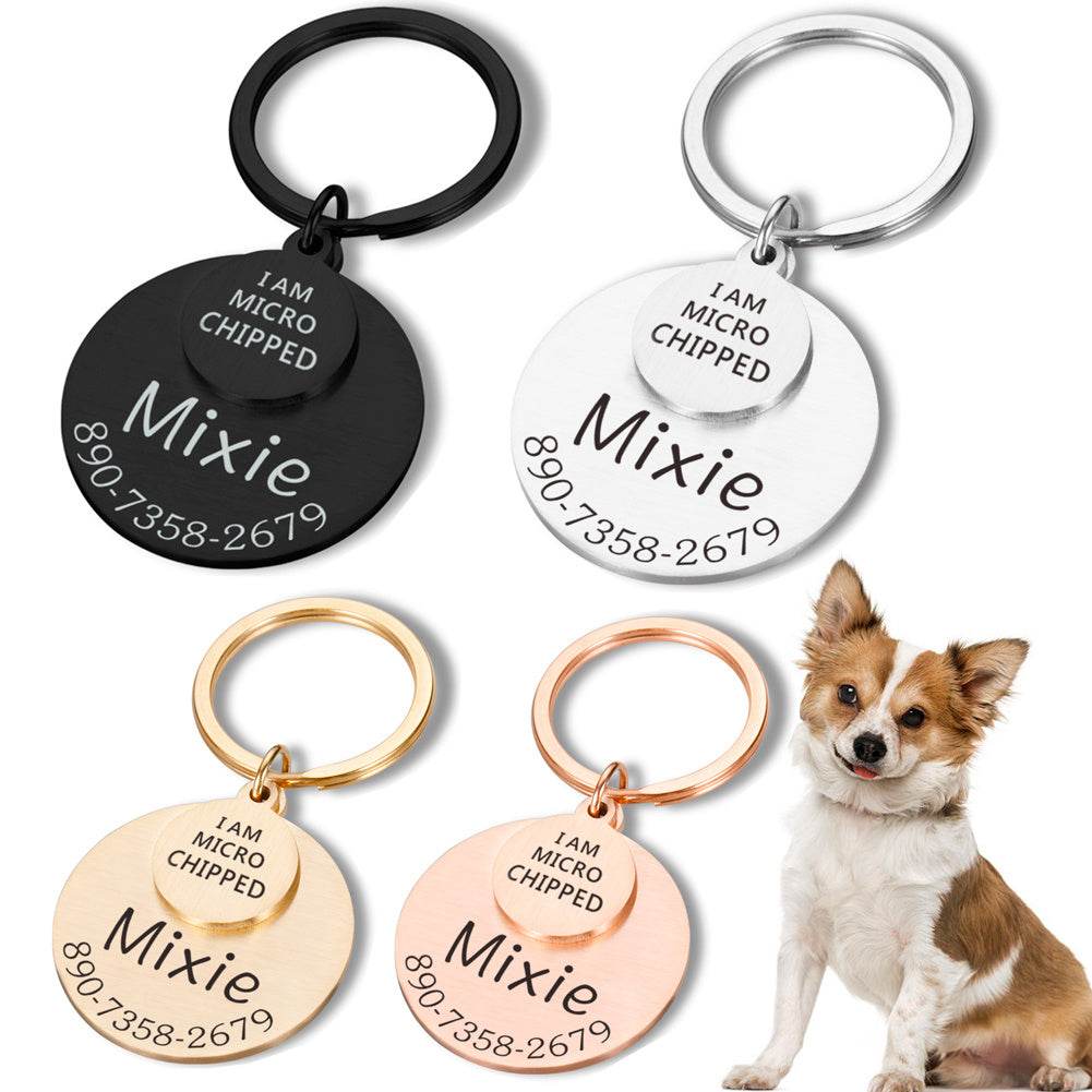 POD Pet Collar Tag Funny Keychain Dog Personalized Puppy Pet Id - P12 Hub Europe