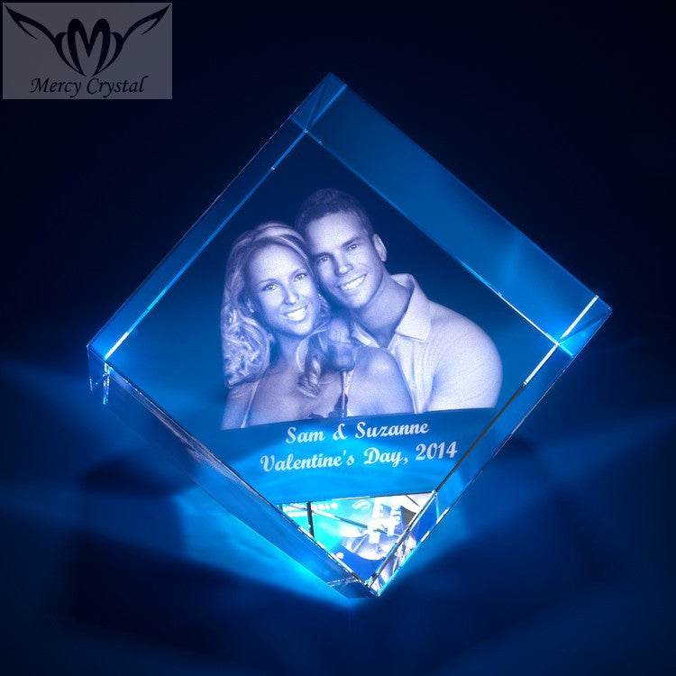 crystal photo custom laser engraving crystal sphere - P12 Hub Europe