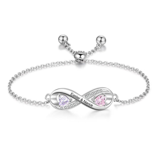 Personalized Carving Name Bracelet Birthstone - P12 Hub Europe