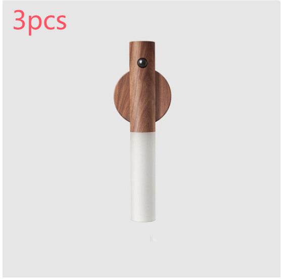 Auto LED USB Magnetic Wood Wireless Night Light Corridors Porch Lights PIR Motion Sensor Wall Light Cabinet Lamp - P12 Hub Europe