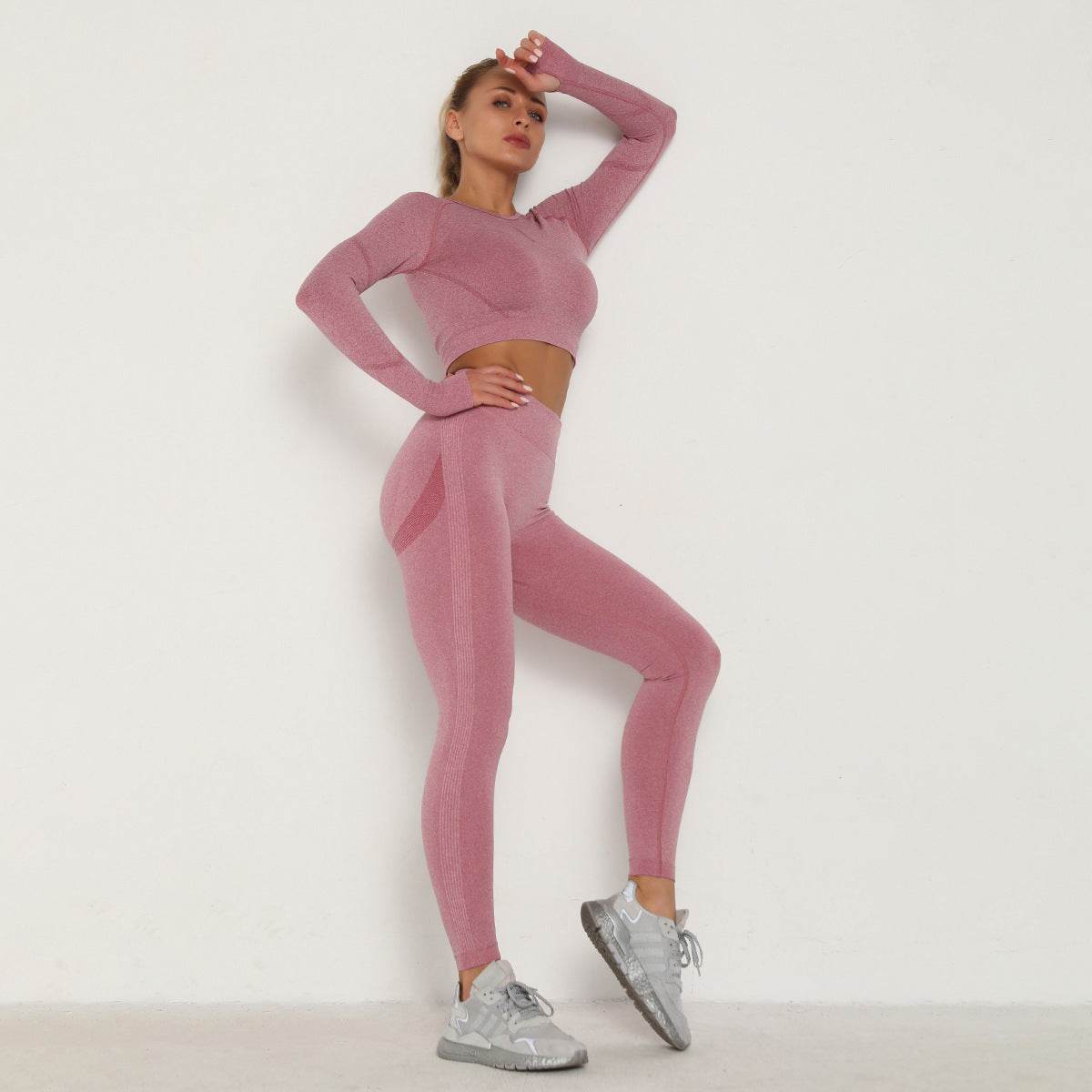 High-waisted And Slim-fitting Long-sleeved Yoga Suit - P12 Hub Europe