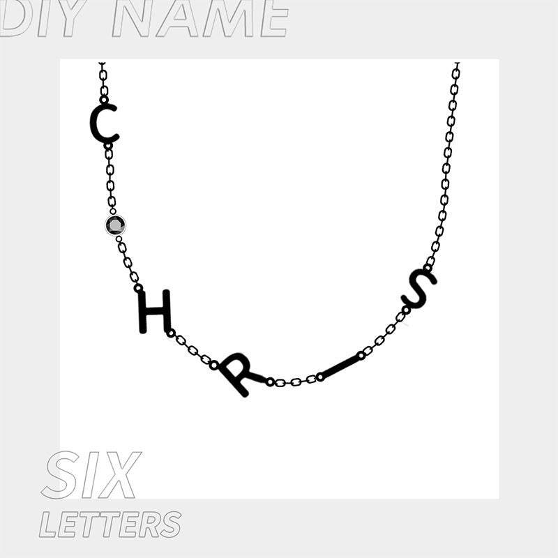 Stainless Steel 26 English Letter Name Necklace - P12 Hub Europe