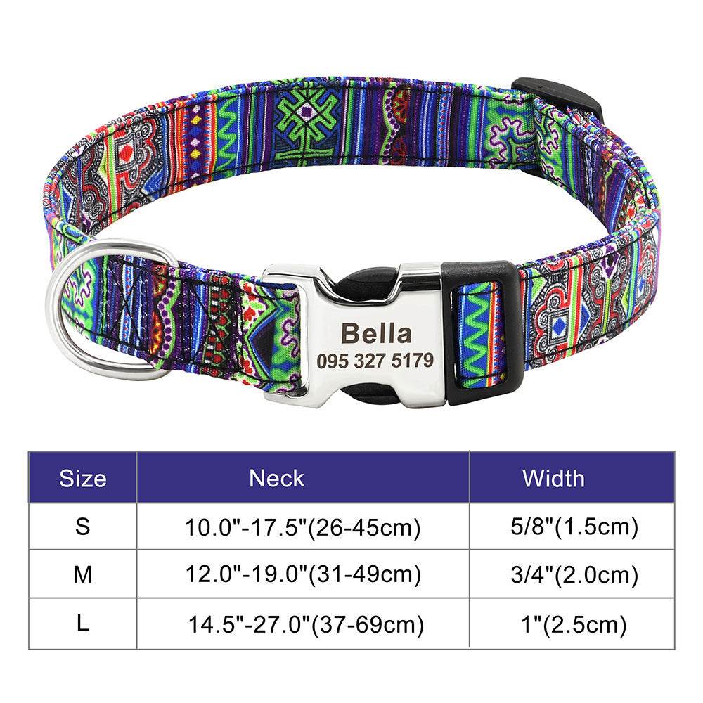 Nylon Pet Collar Personalized Customization - P12 Hub Europe