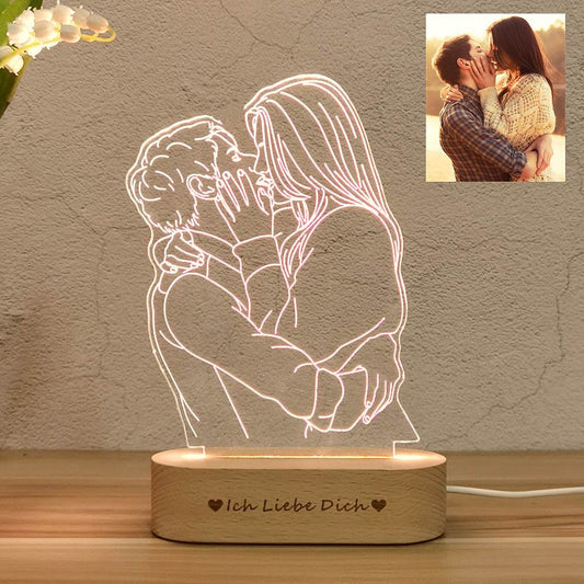 Gift Usb Atmosphere Student Gift Bedroom Decoration Message Board 3d Night Light - P12 Hub Europe