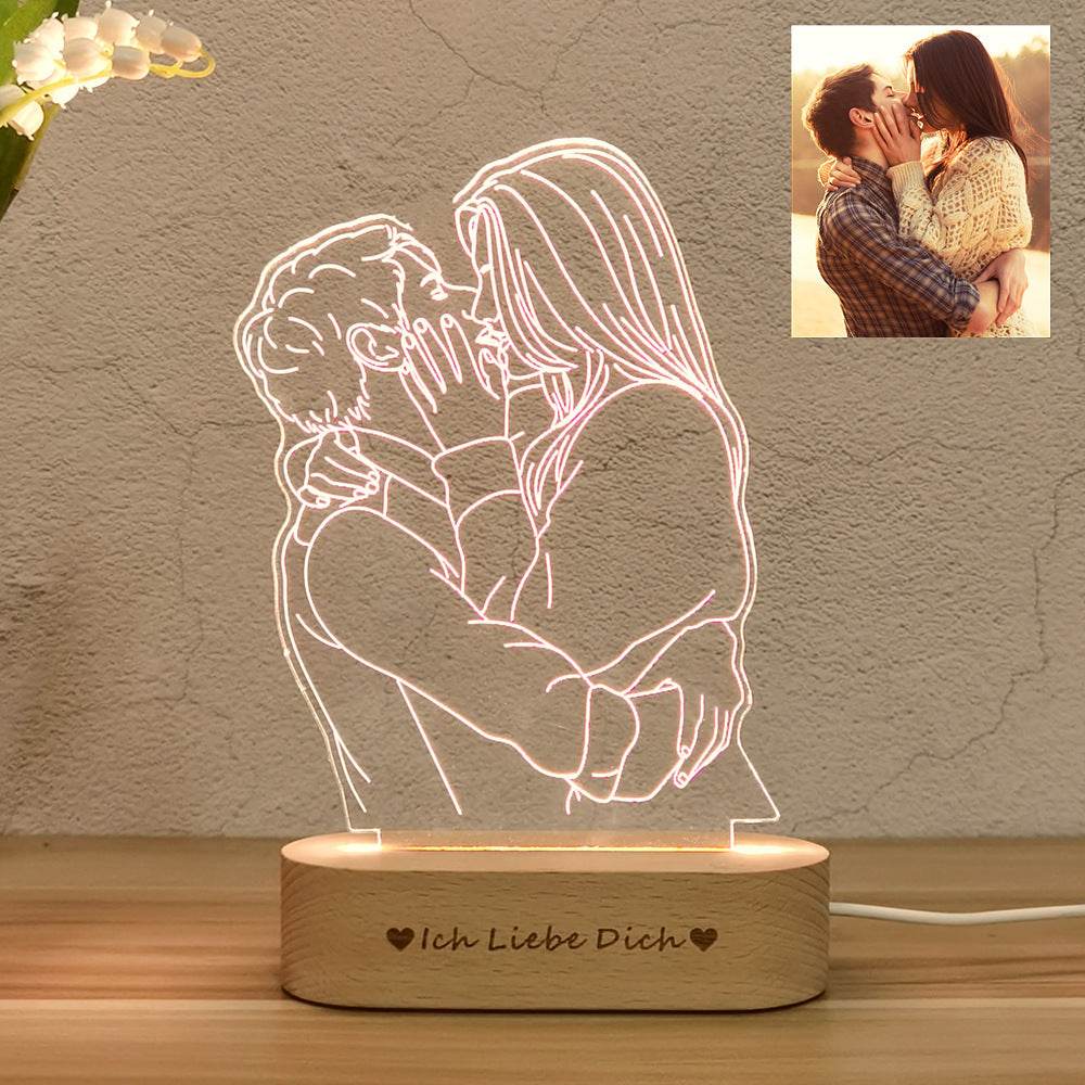 Gift Usb Atmosphere Student Gift Bedroom Decoration Message Board 3d Night Light - P12 Hub Europe