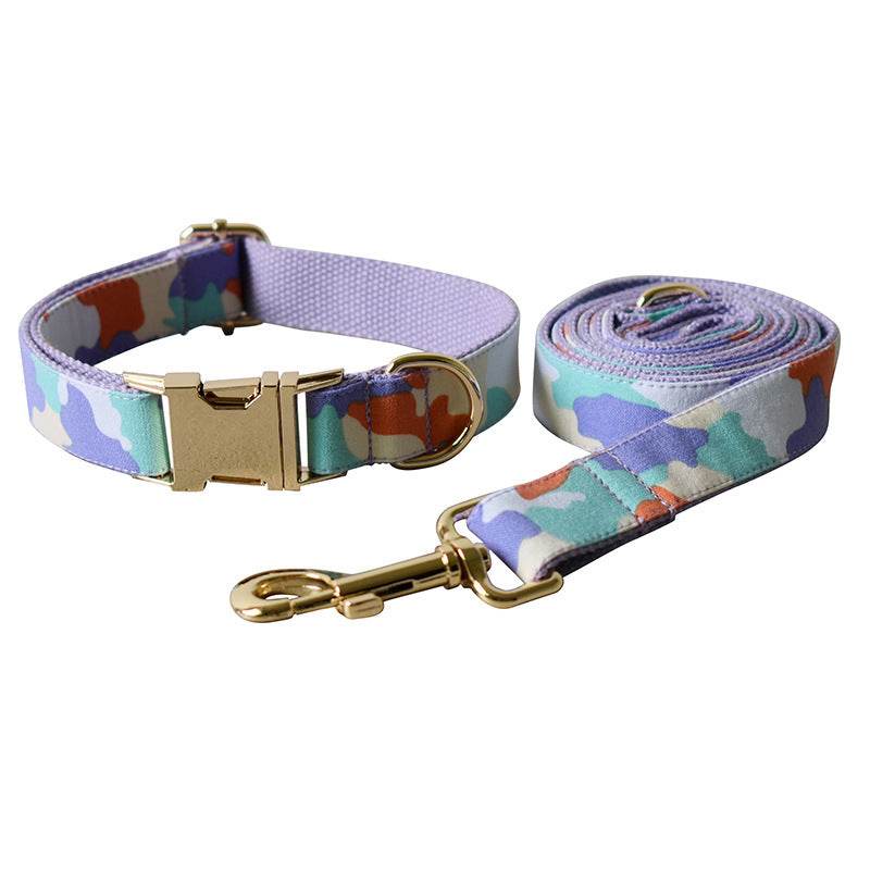 Purple Camouflage Bow Dog Hoop Metal Buckle - P12 Hub Europe