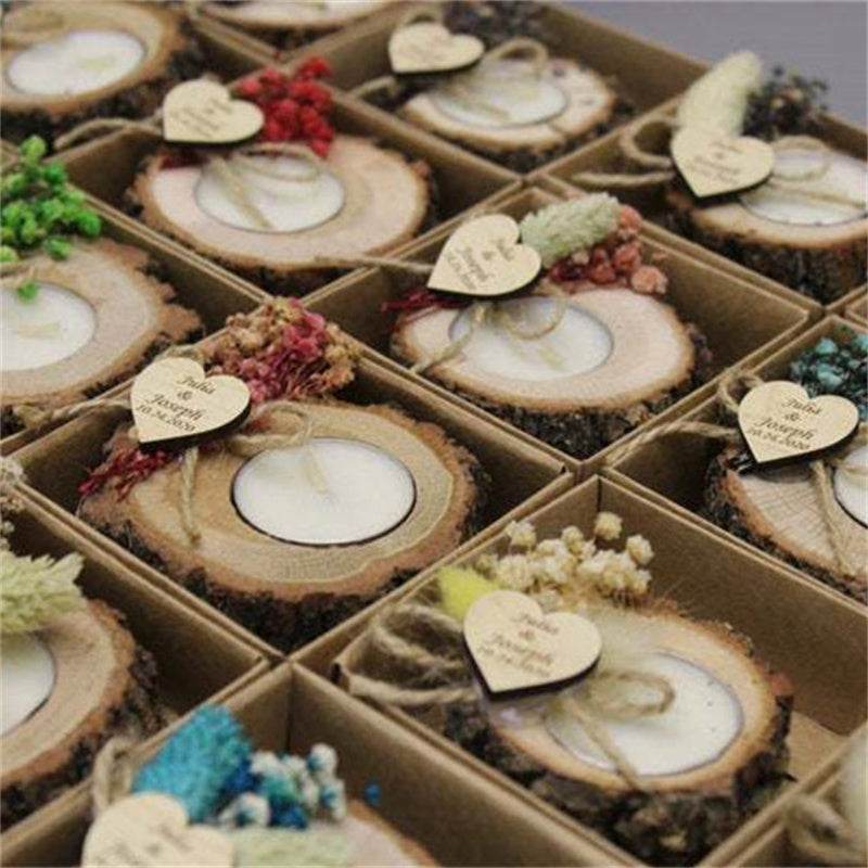Wedding Decoration Supplies Scented Candles Souvenirs Engraved Name - P12 Hub Europe