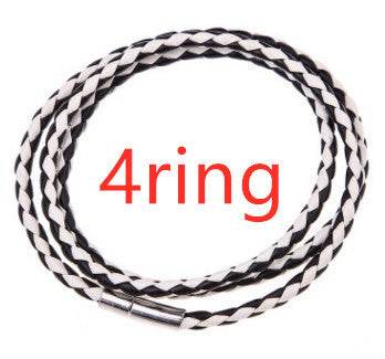 Personalized Mens Braided Genuine Leather Bracelet Stainless Steel Custom Beads Name Charm Bracelet For Men With Family Names - P12 Hub Europe
