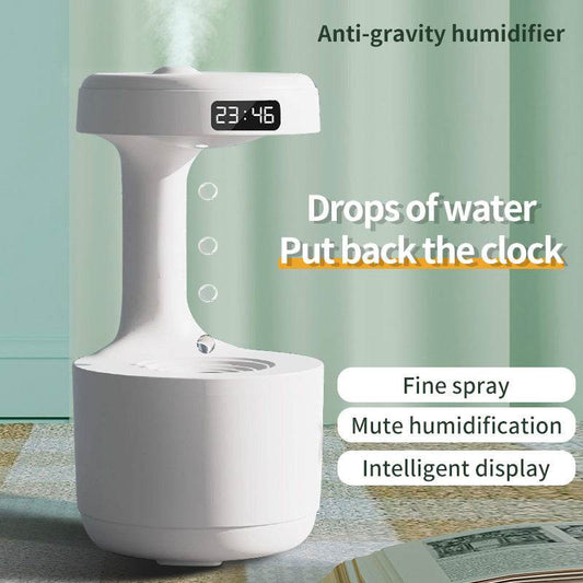 Bedroom Anti-Gravity Humidifier With Clock Water Drop Backflow Aroma Diffuser Large Capacity Office Bedroom Mute Heavy Fog Household Sprayer - P12 Hub Europe