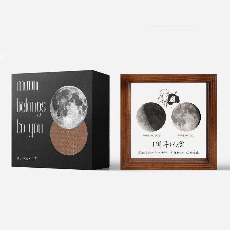 Customized Transparent Moon Frame For Couples On The Day Of Birth - P12 Hub Europe