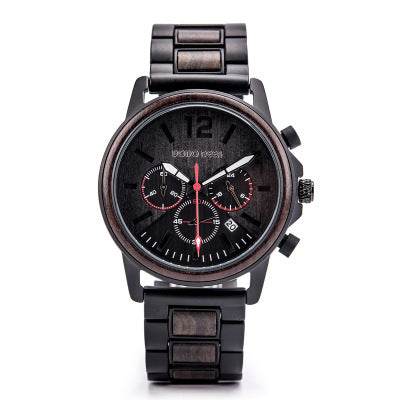 Csutomize Engrave logo Wood Watches for Mens DODO DEER Timer Luxury Chronograph Wristwatch Male Wriswatch Auto Date - P12 Hub Europe