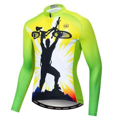 Customizable Men's Long Sleeve Cycling Jerseys With Fleece - P12 Hub Europe
