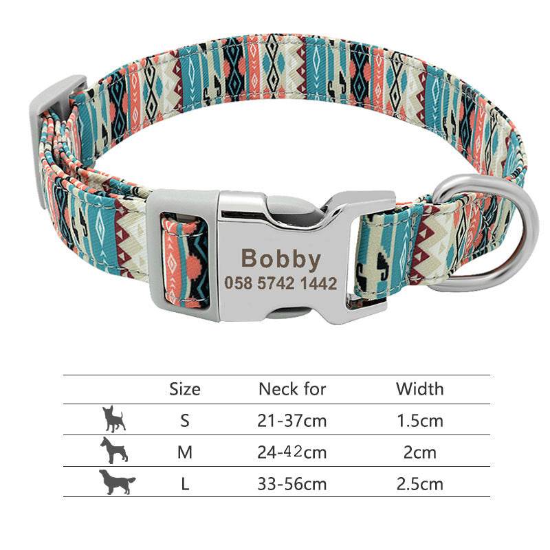 Nylon Pet Collar Personalized Customization - P12 Hub Europe