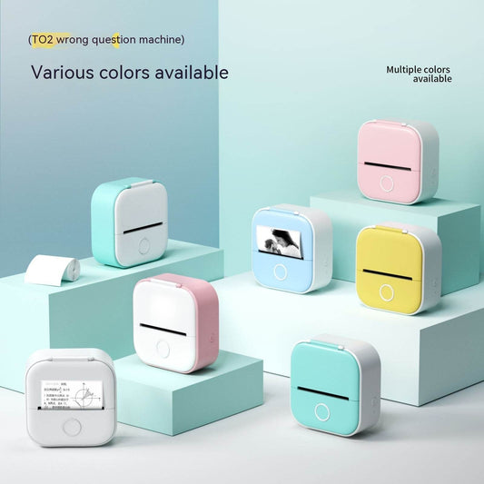 Portable Mini Thermal Label Printer Home Photo Printer Student Wrong Question Printer Bluetooth-compatible Mini Label Printer Price Tag - P12 Hub Europe