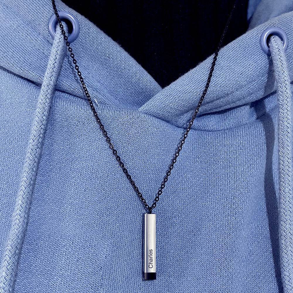 Customize Lovers Name Stainless Steel Necklace Remember Your Most Meaningful Phrase Word - P12 Hub Europe