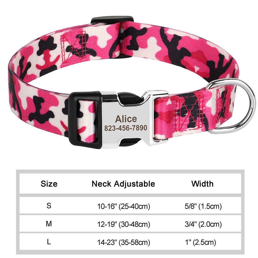 Nylon Pet Collar Personalized Customization - P12 Hub Europe