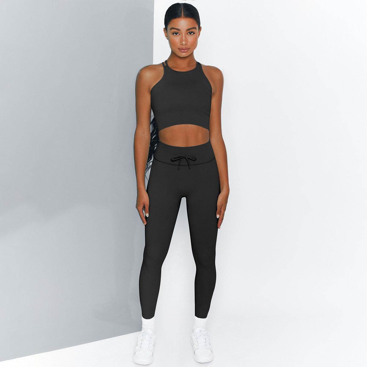 Fashion Casual Solid Color Knitted Yoga Suit - P12 Hub Europe