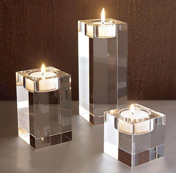 Creative Portrait Couple Photo Crystal Candlestick - P12 Hub Europe