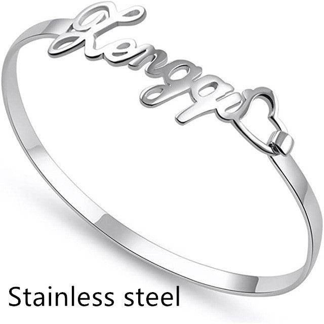 Customized Name Bracelet Personalized Custom Bangles Stainless Steel Jewelry - P12 Hub Europe