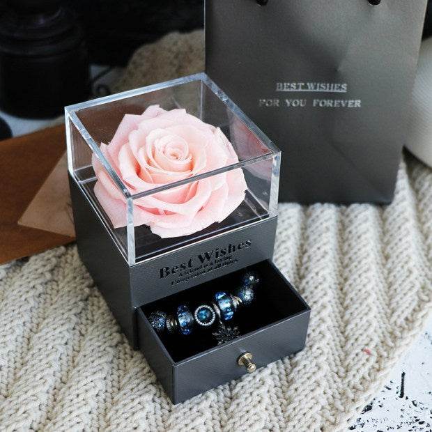 Eternal Flower Rose Jewelry Box for Birthday Presents Valentines Day Wedding Gift - P12 Hub Europe