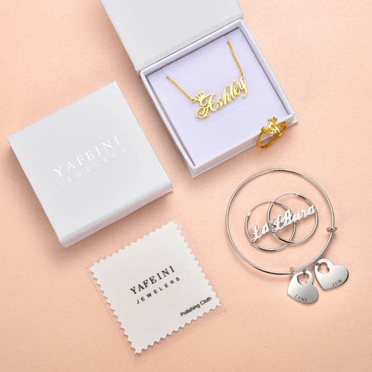 Custom Hoop Earrings Name Letter Stainless Steel Gold Color - P12 Hub Europe