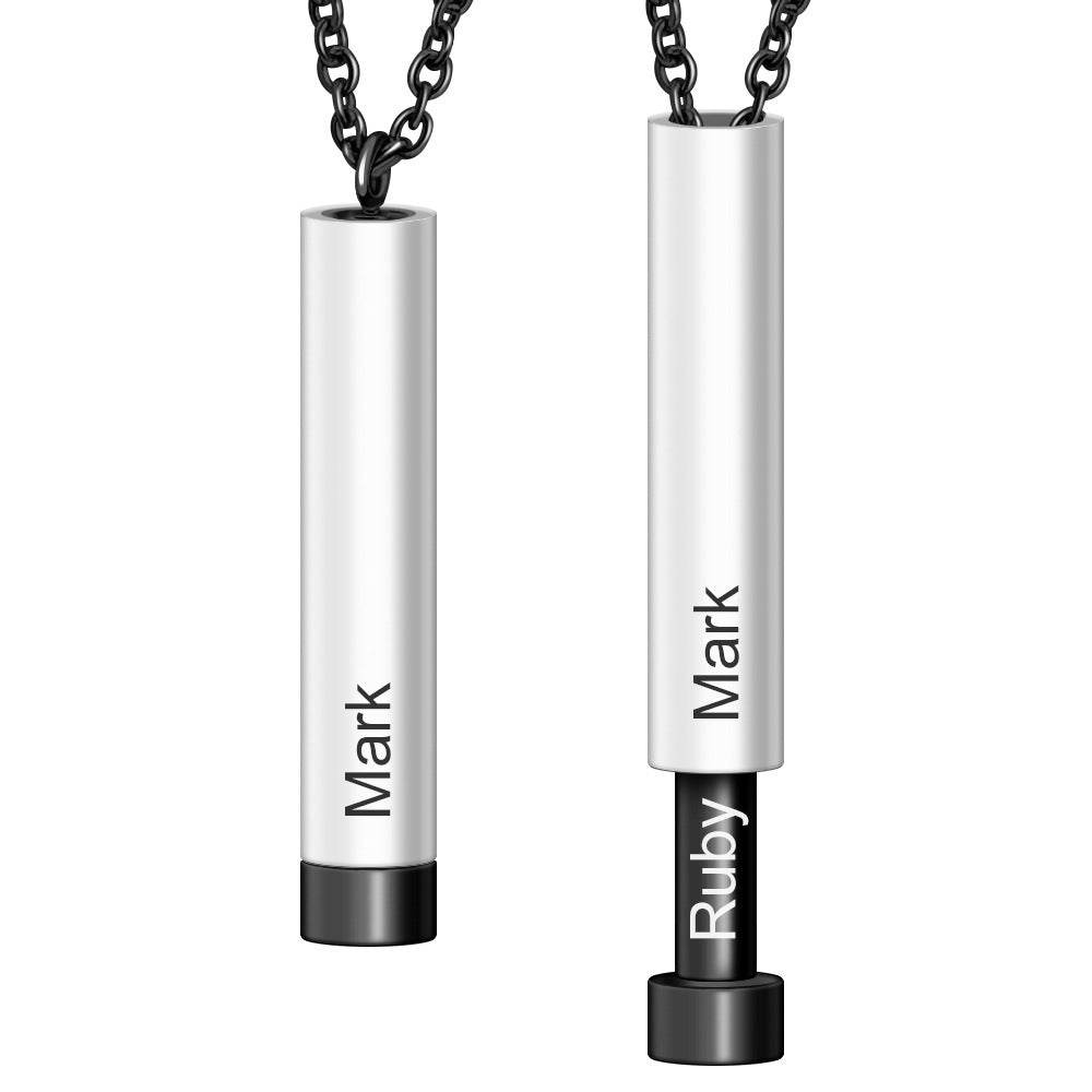 Customize Lovers Name Stainless Steel Necklace Remember Your Most Meaningful Phrase Word - P12 Hub Europe