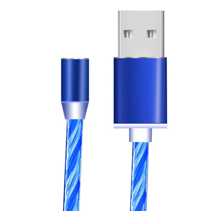 Compatible with Apple, Flowing Ligh Magnetic Streamer Data Line Cable for Iphone Android Typec - P12 Hub Europe