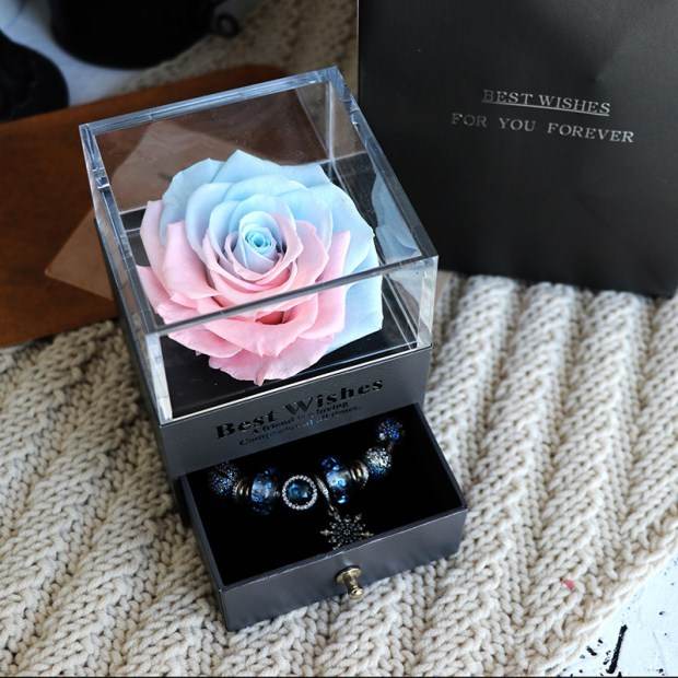 Eternal Flower Rose Jewelry Box for Birthday Presents Valentines Day Wedding Gift - P12 Hub Europe