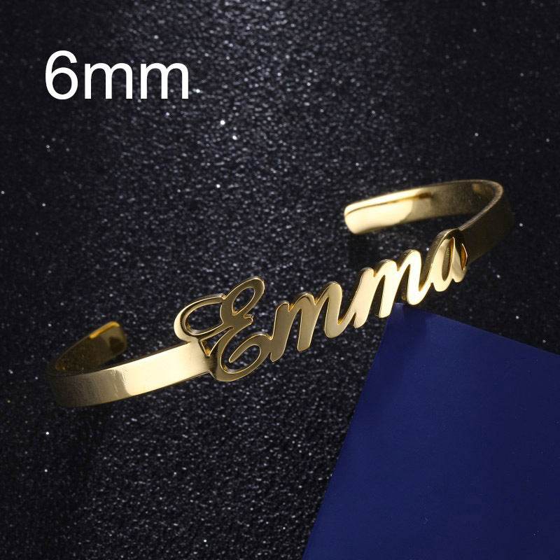 Customized Name Bracelet Personalized Custom Bangles Stainless Steel Jewelry - P12 Hub Europe