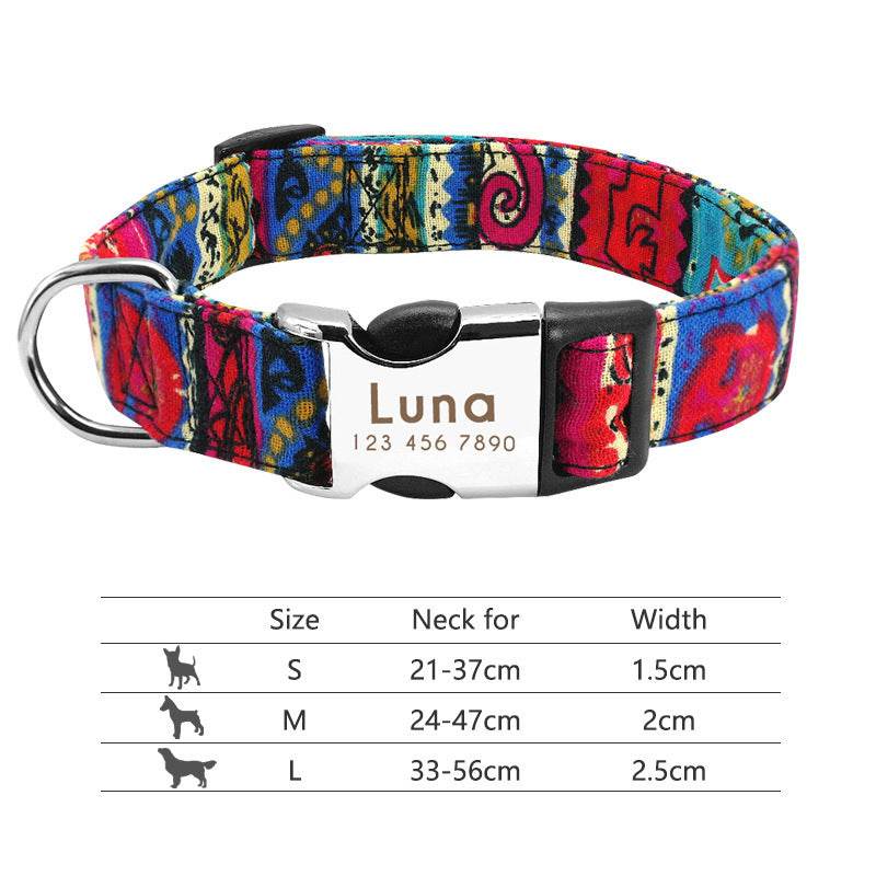 Nylon Pet Collar Personalized Customization - P12 Hub Europe