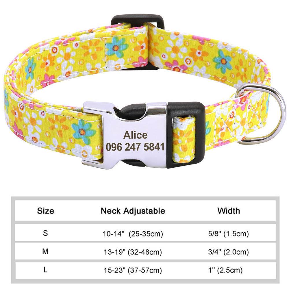 Nylon Pet Collar Personalized Customization - P12 Hub Europe