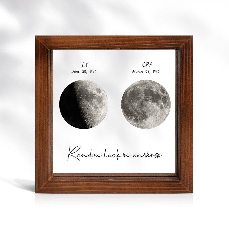 Customized Transparent Moon Frame For Couples On The Day Of Birth - P12 Hub Europe